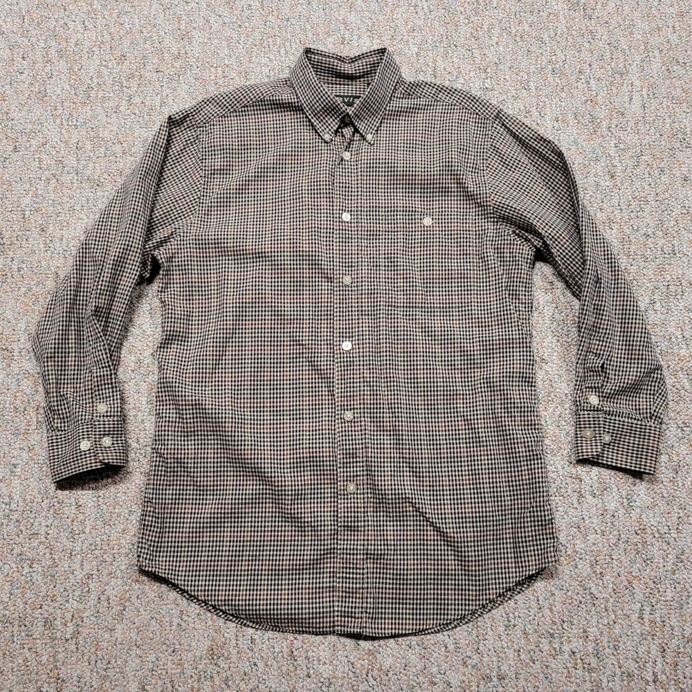 Orvis Country Twill Shirt Mens Medium Multicolor Plaid Button Down Long Sleeve